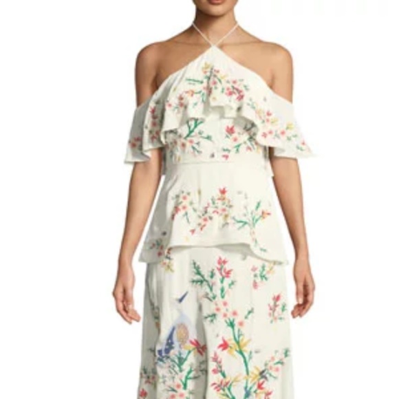 Golda embroidered halterneck Dress